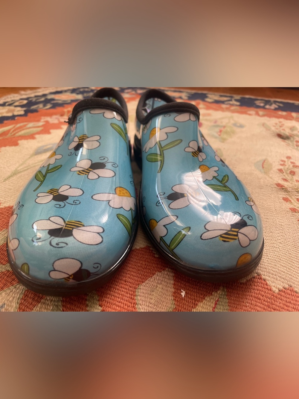 NWT Sloggers Blue Bumblebee Waterproof Garden Shoes Clogs W Size 11